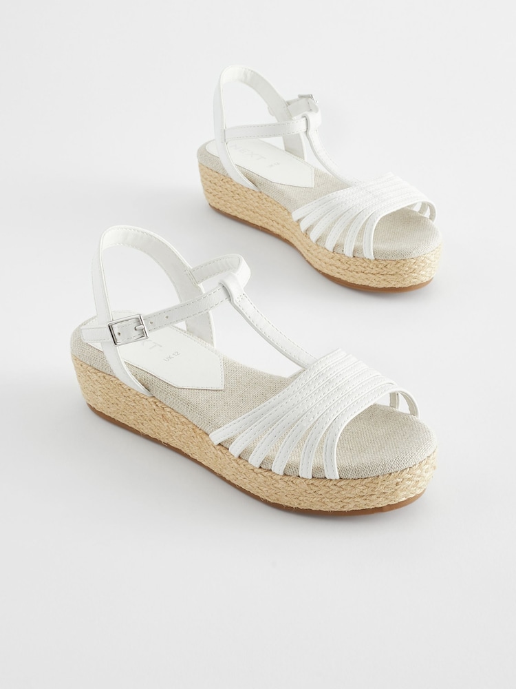 White Wedge Sandals - Image 1 of 6