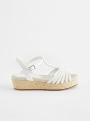 White Wedge Sandals - Image 2 of 6