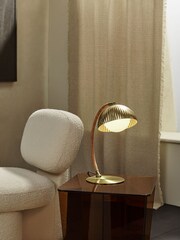 MADE.COM Brass Shell Table Lamp - Image 1 of 7