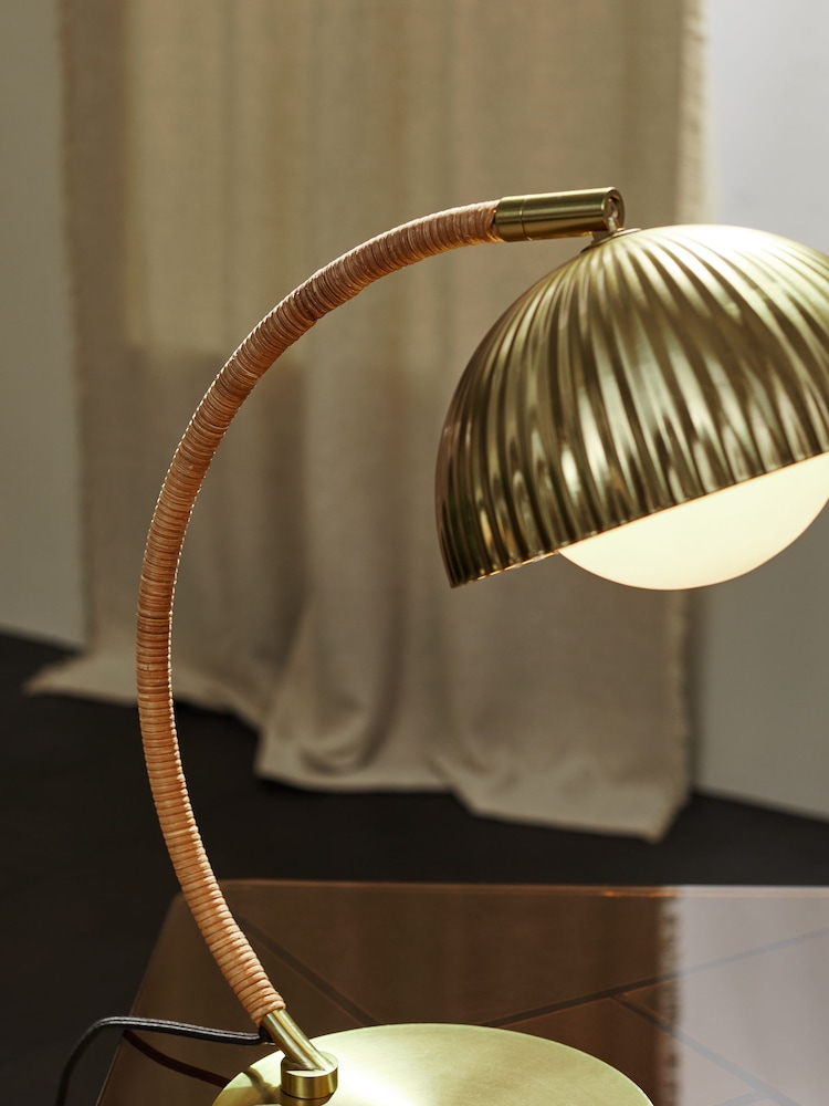 MADE.COM Brass Shell Table Lamp - Image 2 of 7