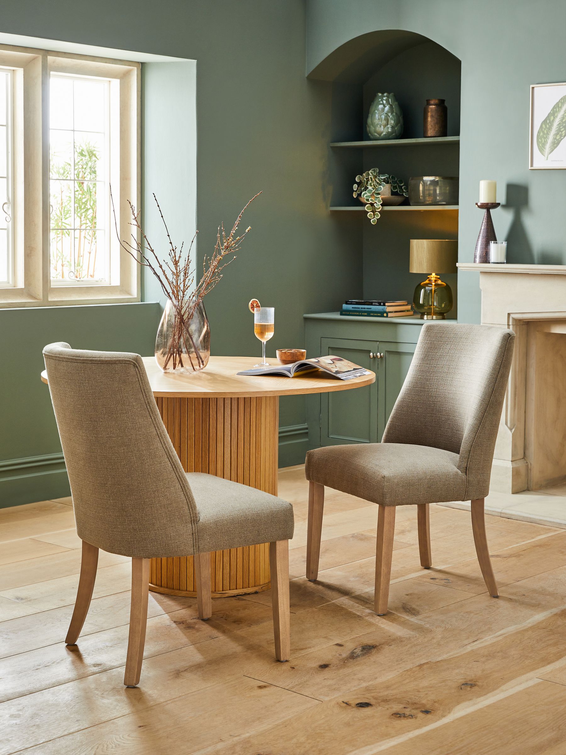 Buy Set of 2 Soft Linen Look Light Natural Wolton Collection Luxe