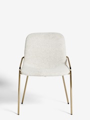Set of 2 Casual Boucle Light Natural Elia Dining Chairs - Image 2 of 6