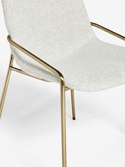 Set of 2 Casual Boucle Light Natural Elia Dining Chairs - Image 4 of 6