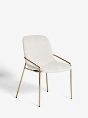 Set of 2 Casual Boucle Light Natural Elia Dining Chairs - Image 5 of 6