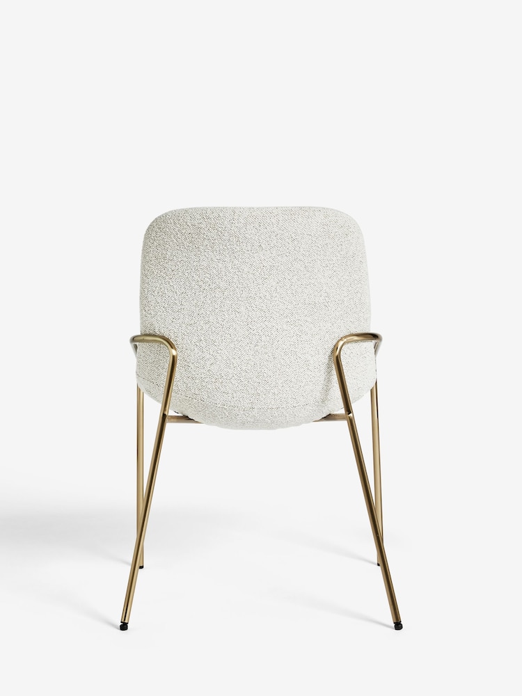 Set of 2 Casual Boucle Light Natural Elia Dining Chairs - Image 6 of 6