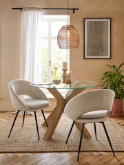 Set of 2 Light Natural Hewitt Swivel Dining Chairs - Image 1 of 7