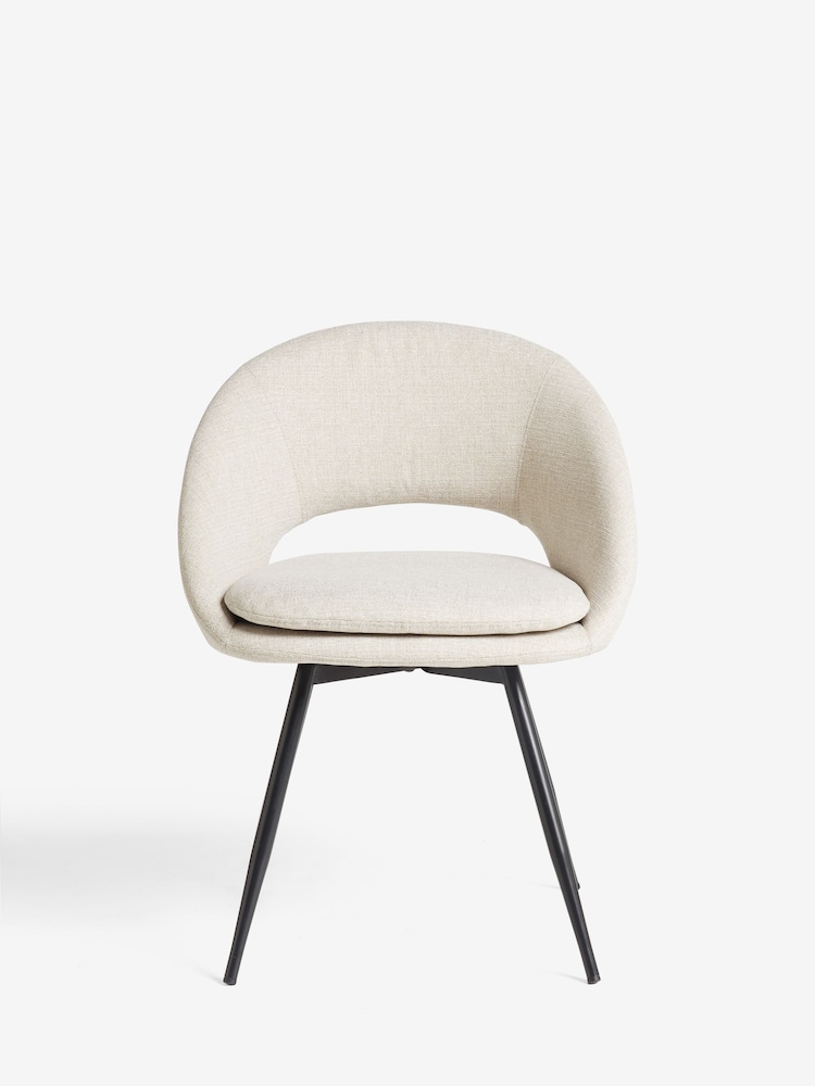 Set of 2 Light Natural Hewitt Swivel Dining Chairs - Image 2 of 7