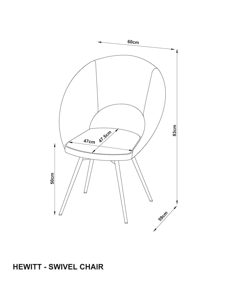 Set of 2 Light Natural Hewitt Swivel Dining Chairs - Image 7 of 7