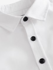 White Short Sleeve Oxford Shirt (3mths-7yrs) - Image 3 of 3