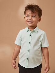 Mint Green Short Sleeve Oxford Shirt (3mths-7yrs) - Image 1 of 6