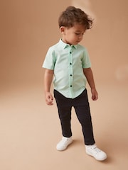 Mint Green Short Sleeve Oxford Shirt (3mths-7yrs) - Image 2 of 6