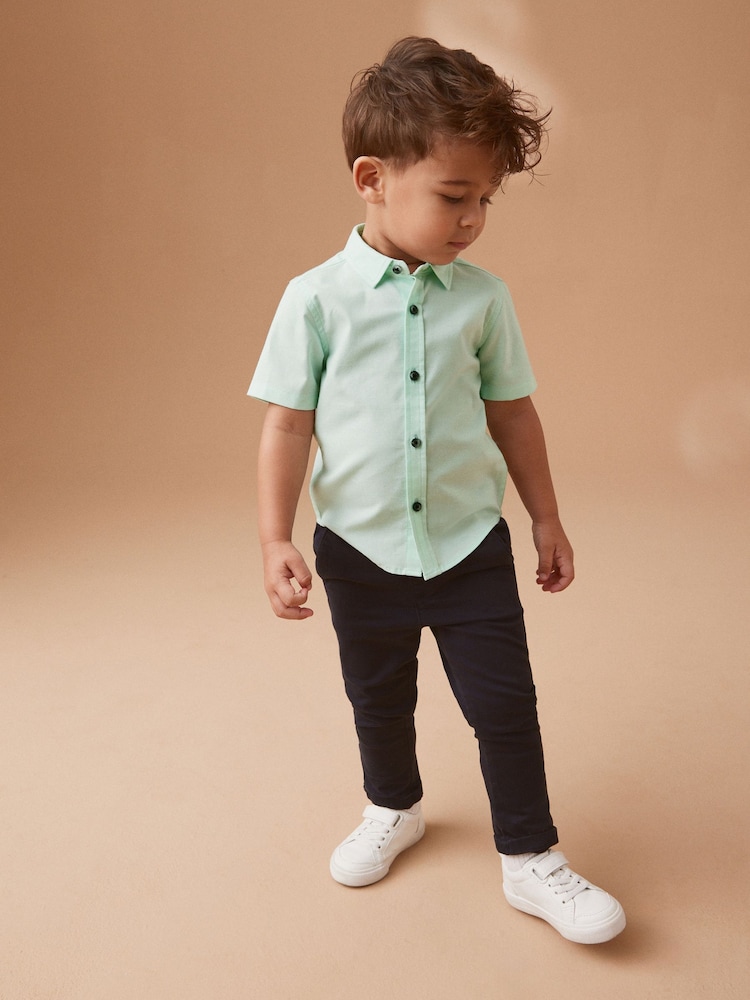 Mint Green Short Sleeve Oxford Shirt (3mths-7yrs) - Image 2 of 6