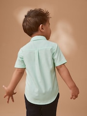 Mint Green Short Sleeve Oxford Shirt (3mths-7yrs) - Image 3 of 6