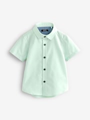 Mint Green Short Sleeve Oxford Shirt (3mths-7yrs) - Image 4 of 6