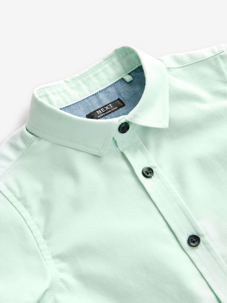Mint Green Short Sleeve Oxford Shirt (3mths-7yrs) - Image 6 of 6