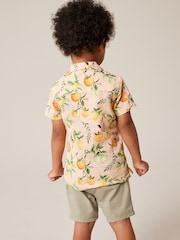 Peach Pink Short Sleeve All Over Print Shirt (3mths-7yrs) - Image 2 of 6