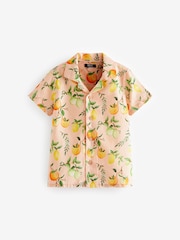 Peach Pink Short Sleeve All Over Print Shirt (3mths-7yrs) - Image 4 of 6