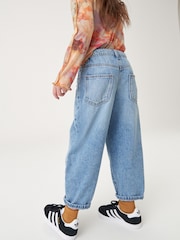 Mid Blue Denim 100% Cotton Barrel Jeans (3-16yrs) - Image 3 of 5