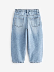 Mid Blue Denim 100% Cotton Barrel Jeans (3-16yrs) - Image 4 of 5