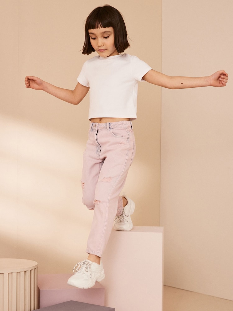 Light Pink Mom Jeans (3-16yrs) - Image 2 of 7 Light Pink Mom Jeans (3-16yrs) - Image 2 of 7