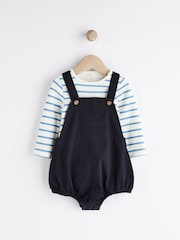 Navy Blue Dungarees And Bodysuit Baby Set (0mths-2yrs) - Image 1 of 8