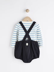 Navy Blue Dungarees And Bodysuit Baby Set (0mths-2yrs) - Image 2 of 8
