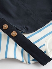 Navy Blue Dungarees And Bodysuit Baby Set (0mths-2yrs) - Image 5 of 8