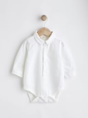 Navy Blue Baby 100% Cotton Shirt Trousers and Braces Set 4 Piece (0mths-2yrs) - Image 3 of 8