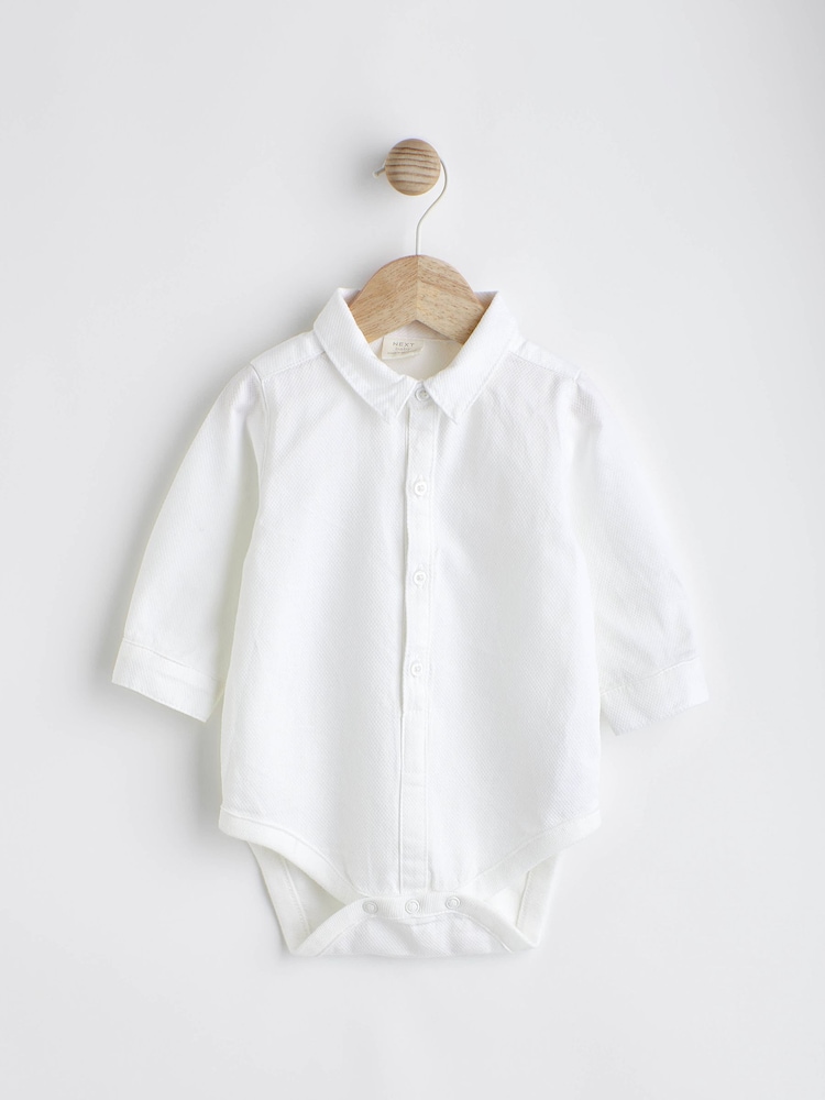Navy Blue Baby 100% Cotton Shirt Trousers and Braces Set 4 Piece (0mths-2yrs) - Image 3 of 8