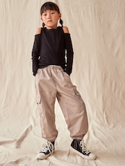 Mink Brown Parachute Cargo Cuffed Trousers (3-16yrs) - Image 1 of 10