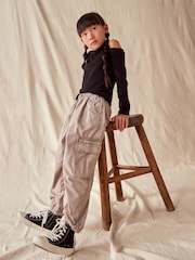 Mink Brown Parachute Cargo Cuffed Trousers (3-16yrs) - Image 2 of 10