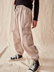 Mink Brown Parachute Cargo Cuffed Trousers (3-16yrs) - Image 5 of 10