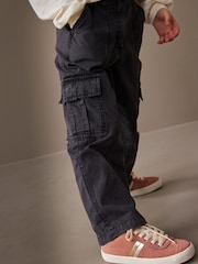 Charcoal Grey Wide Leg Cargo Trousers (3-16yrs) - Image 4 of 7