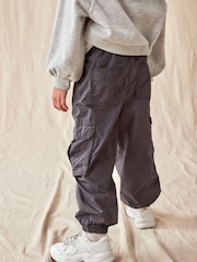 Charcoal Grey 100% Cotton Parachute Cargo Trousers (3-16yrs) - Image 3 of 10
