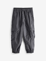 Charcoal Grey 100% Cotton Parachute Cargo Trousers (3-16yrs) - Image 7 of 10