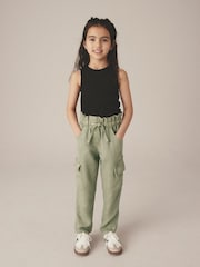 Khakigrün - Tencel Cargohose mit Taschen (3-16 J.) - Bild 2 von 7