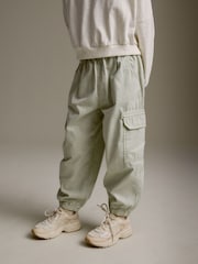 Mint Green Parachute Cargo Cuffed Trousers (3-16yrs) - Image 2 of 8