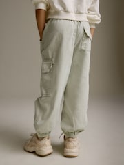 Mint Green Parachute Cargo Cuffed Trousers (3-16yrs) - Image 3 of 8