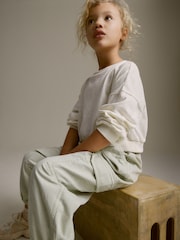 Mint Green Parachute Cargo Cuffed Trousers (3-16yrs) - Image 4 of 8