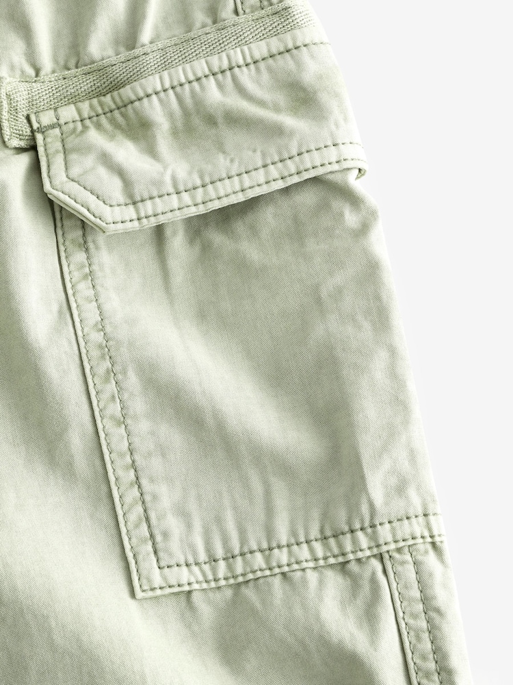 Mint Green Parachute Cargo Cuffed Trousers (3-16yrs) - Image 8 of 8