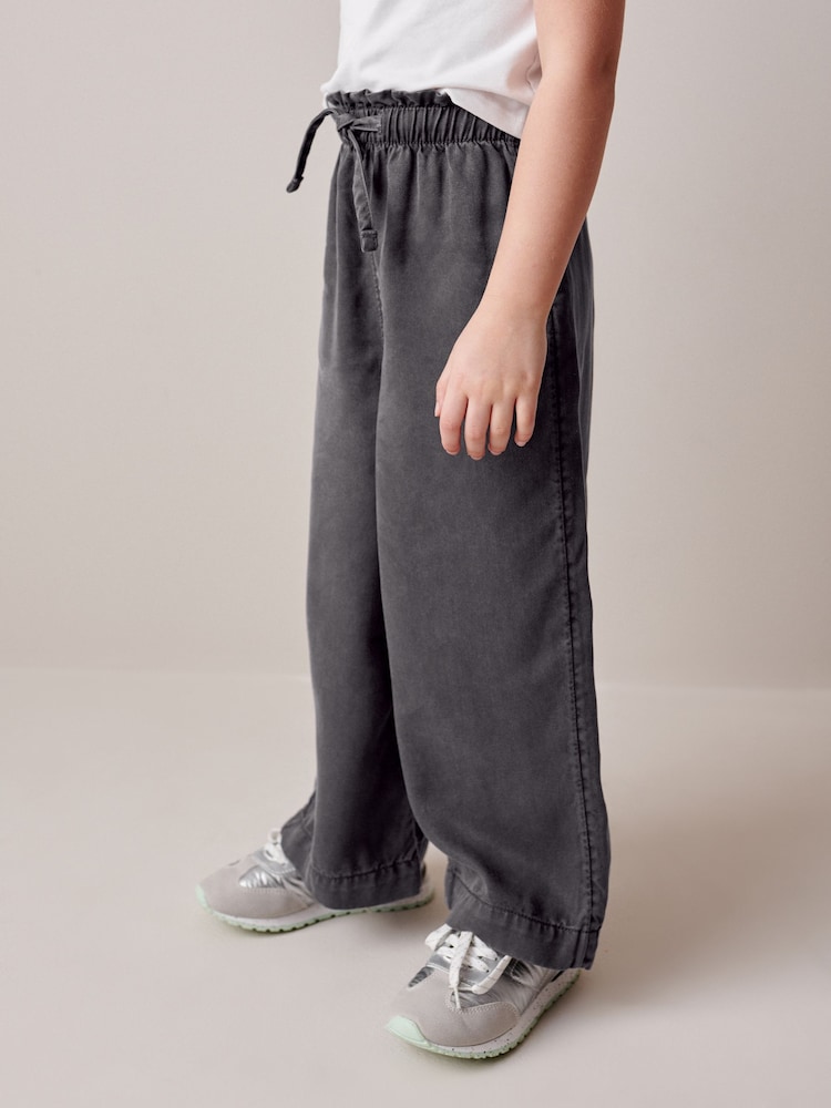 Charcoal Grey Wide Leg Trousers (3-16yrs) - Image 2 of 7