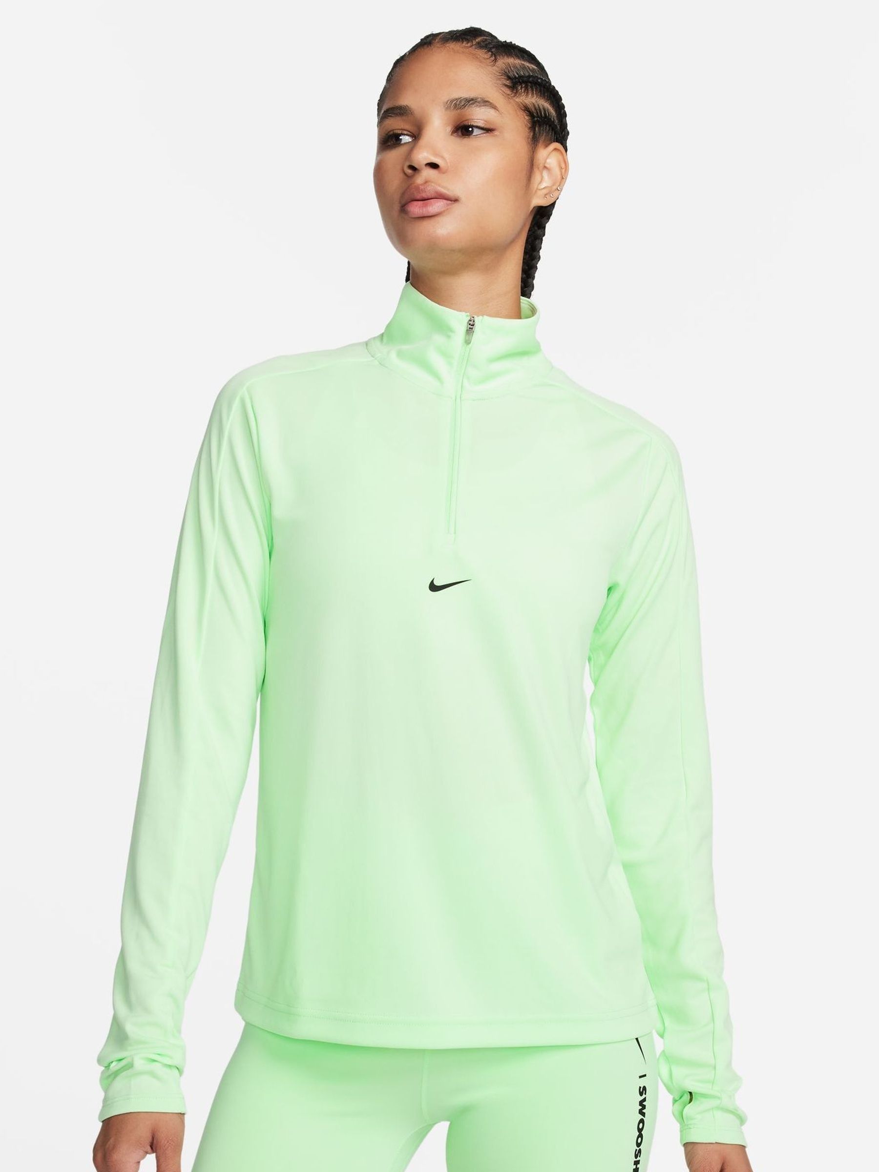 Buy Nike Lime Green Half Zip Pacer Running Top from Next Luxembourg