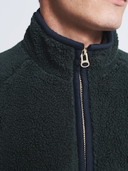 Aubin Green Kewick Borg Zip Through Sweatshirt Fleece - Image 3 of 7