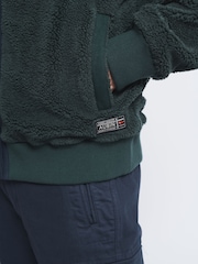 Aubin Green Kewick Borg Zip Through Sweatshirt Fleece - Image 4 of 7