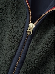 Aubin Green Kewick Borg Zip Through Sweatshirt Fleece - Image 6 of 7