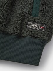 Aubin Green Kewick Borg Zip Through Sweatshirt Fleece - Image 7 of 7