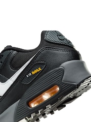 Черный/белый/оранжевый - Кроссовки Nike Air Max 90 (для подростков) - Изображение 10 из 10