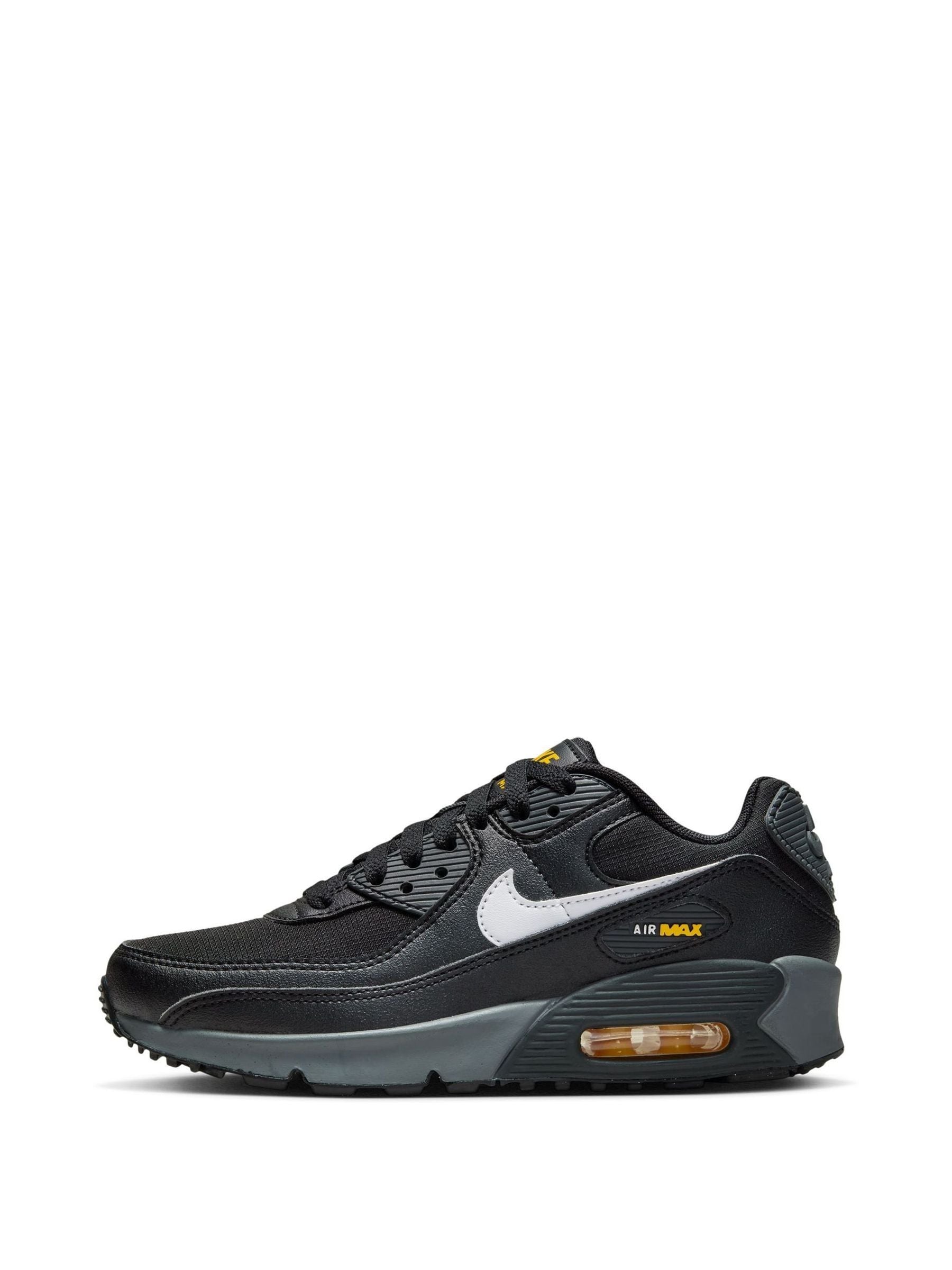 Buy Nike Black White Orange Air Max 90 Youth Trainers from Next Ireland
