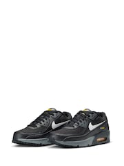 Черный/белый/оранжевый - Кроссовки Nike Air Max 90 (для подростков) - Изображение 5 из 10