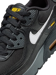Черный/белый/оранжевый - Кроссовки Nike Air Max 90 (для подростков) - Изображение 9 из 10